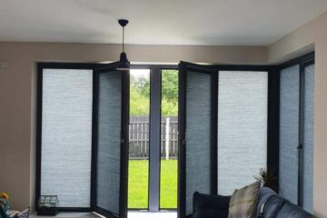 Pleated blinds conservatory