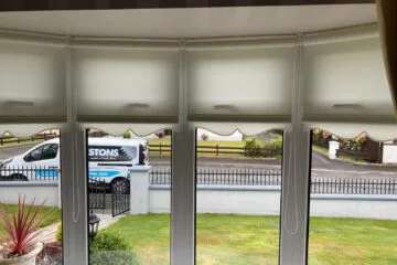 Roller blinds bay window